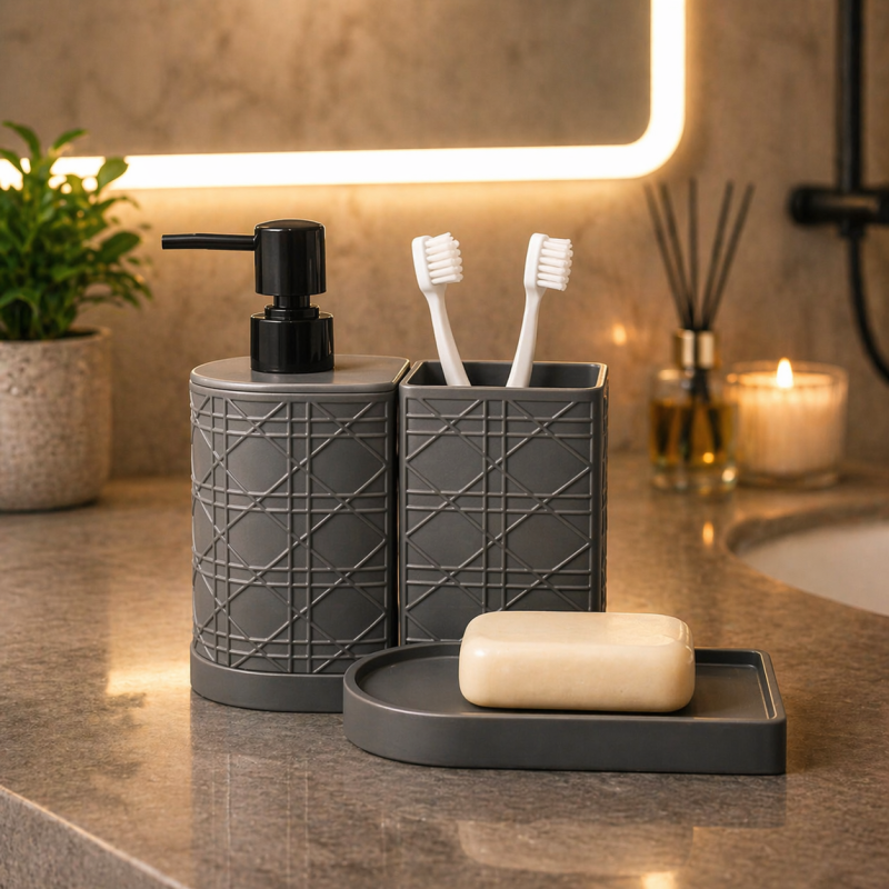3 Pcs Bathroom Accessory Set