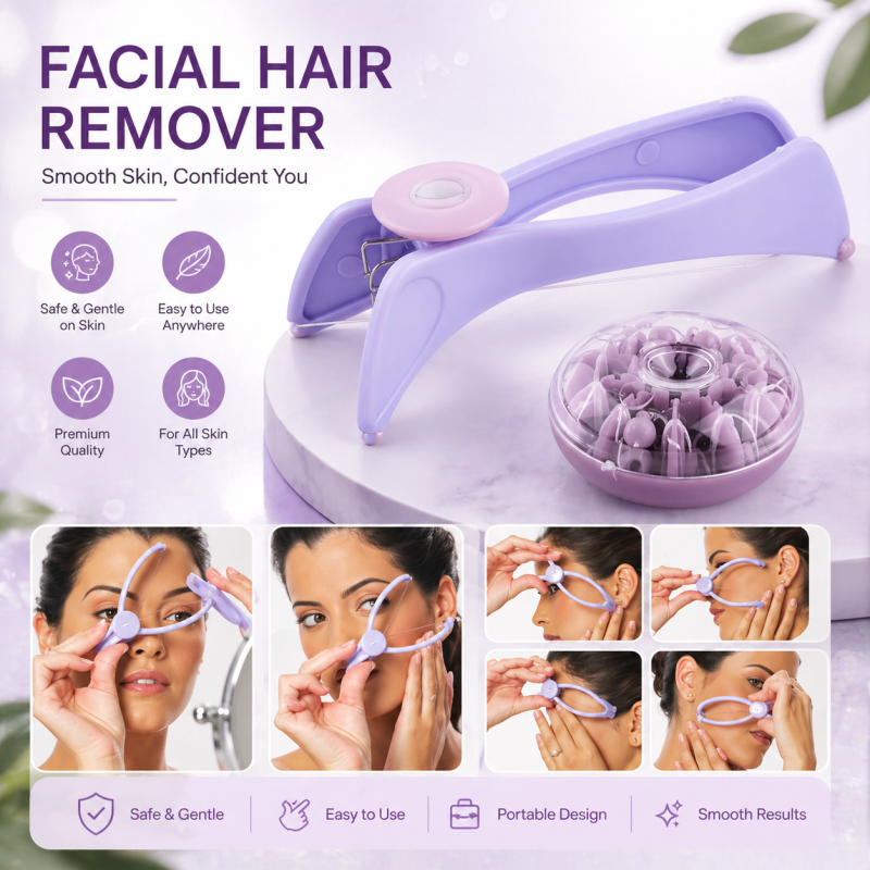 SLIQUE Hair Threading Machine for Women, Manual Facial Hair Removal Machine, Hair Removing Machine, Threading Machine for Girls and Women, Portable and Easy to Use Hair Removing Machine