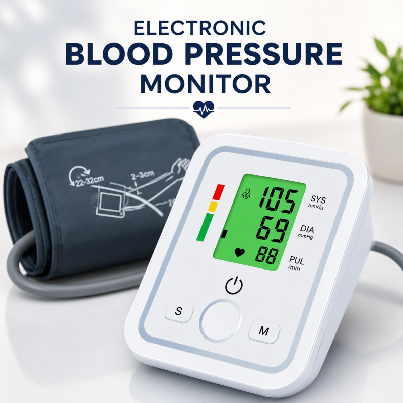 Blood Pressure Monitor | BP Apparatus With USB Power Supply | Automatic BP Machine for Upper Arm - BP Monitor without Audio Voice Support | Digital Blood Pressure Monitor or Measurable Tool