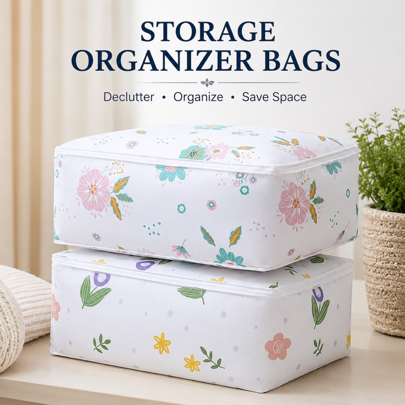 Foldable Storage Bag Dustproof Storage Bag for Quilts and Clothes Clear Quilt Storage Bags with Zipper Home Dustproof Storage Bag