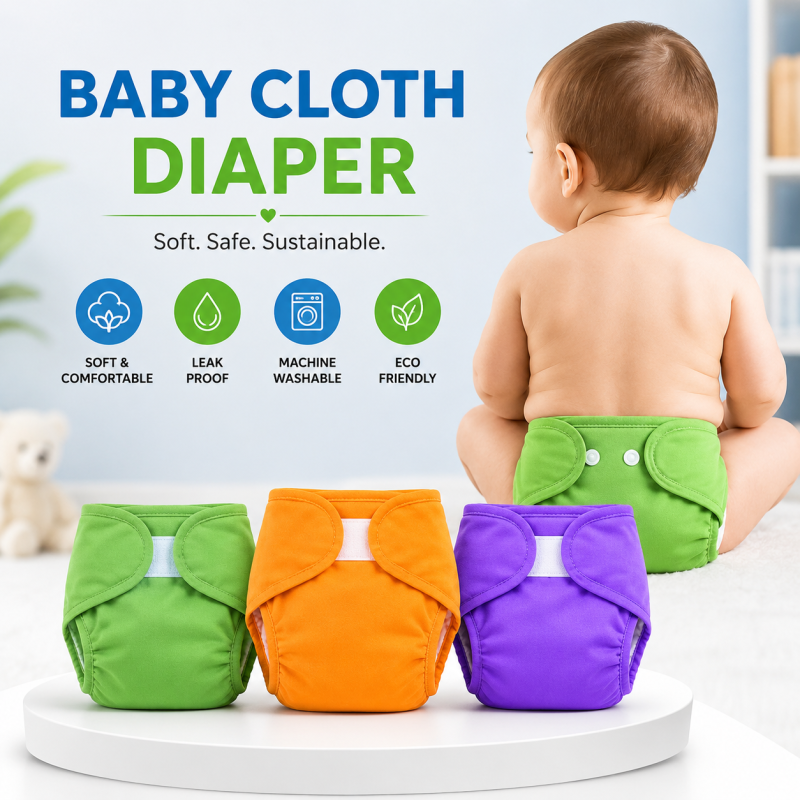 Reusable Comfy baby Diaper ( Random Colours )