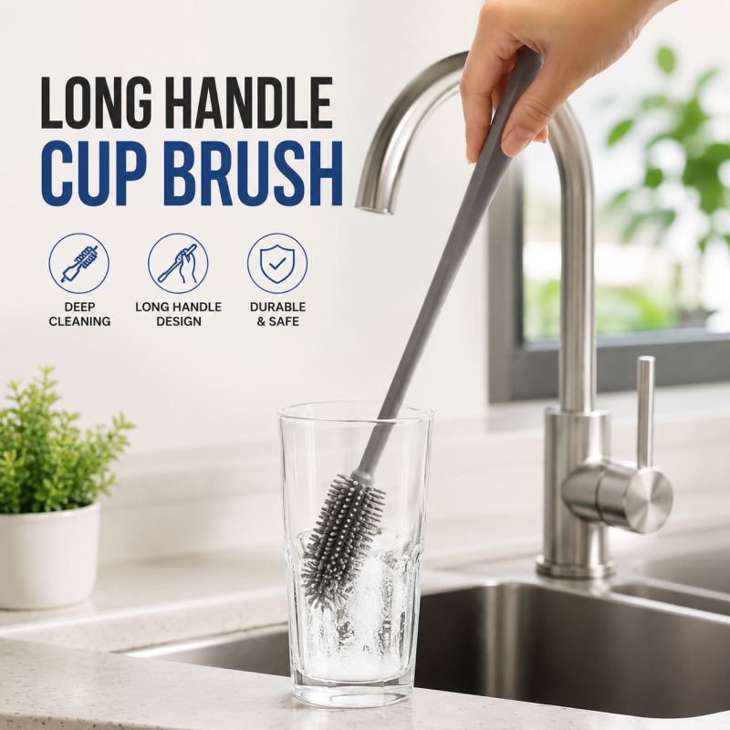 Flexible Bottle Cleaning Brush, Brush Insulation Cup, Multifunctional Cleaning Tool (SMALL)