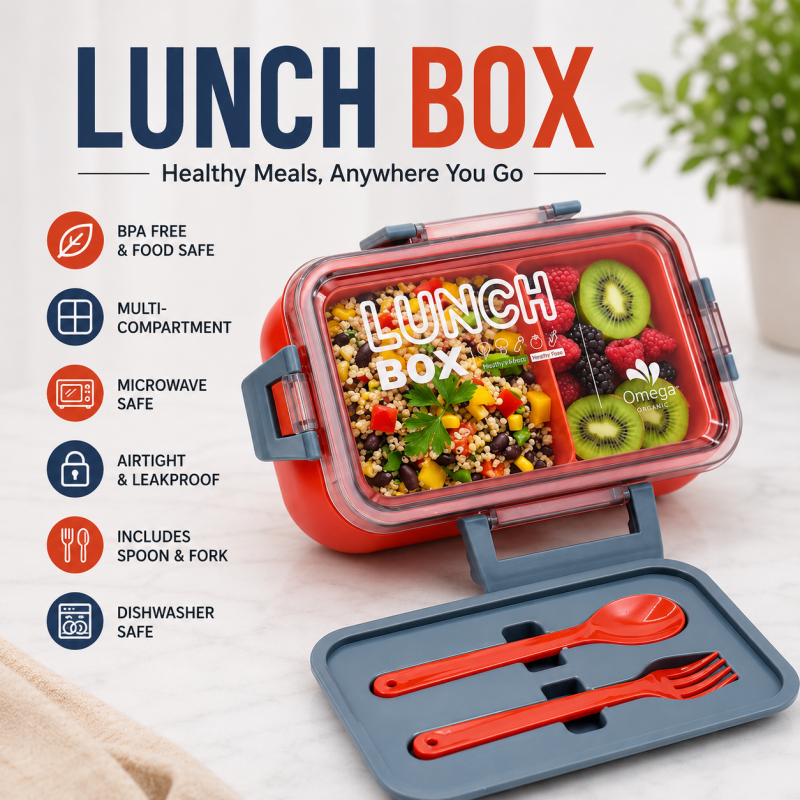 Kendy Kids Lunch Box with Spoon