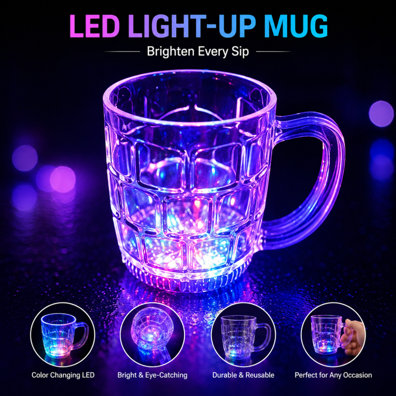 Inductive Rainbow Color Cup – Magical LED Light-Up Mug