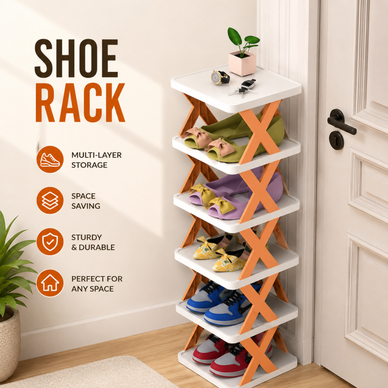 5 LAYER SHOES RACK (X Shape)