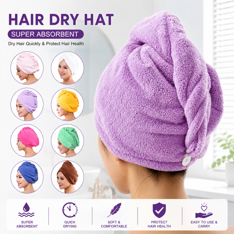 Hair dryer cap towel , bath cap towels for girls