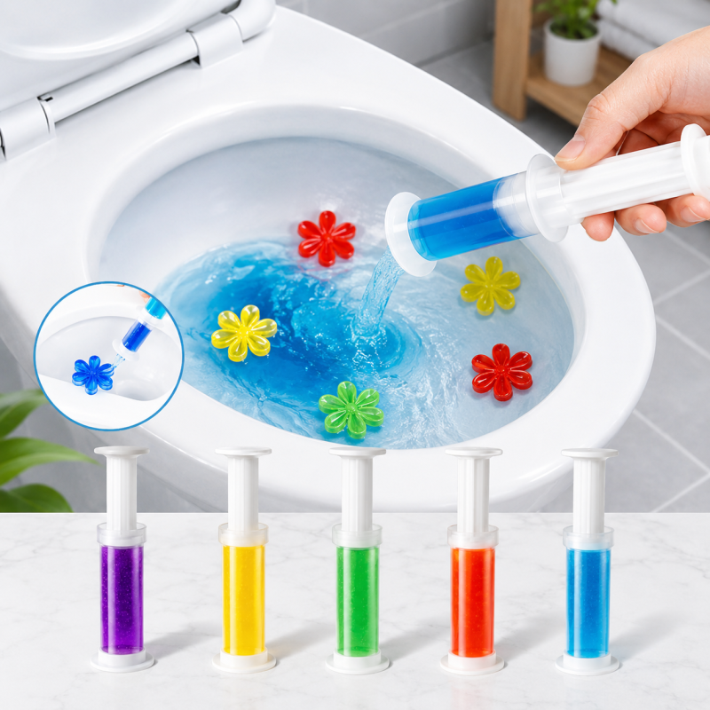 Toilet Cleaner Gel Plastic Flower Gel Needle Cleaner Fragrance Toilet Deodorant Bathroom Toilet Cleaning Tool
