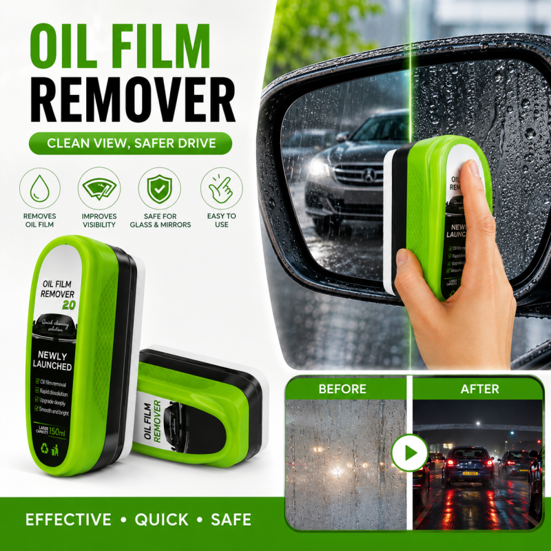 Automotive Oil Film Cleaning Brush 2.0,  New 2.0 Wipe, Glass Remover Brush, Glass Remover