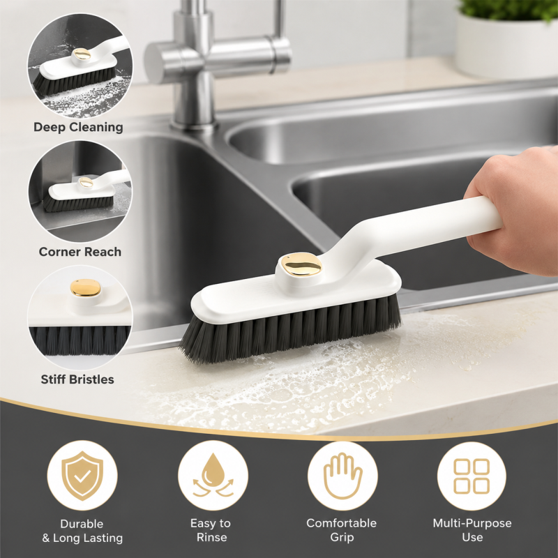 Toilet Brush Multi-Function Rotating Crevice Cleaning Brush, Hard Bristle Crevice Gap Cleaning tools for clean house,360 Degree