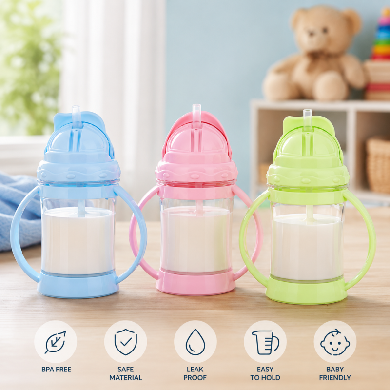 Baby Juice Feeder Duck Sipper Grip and Sip Beaker Bottle for Kids