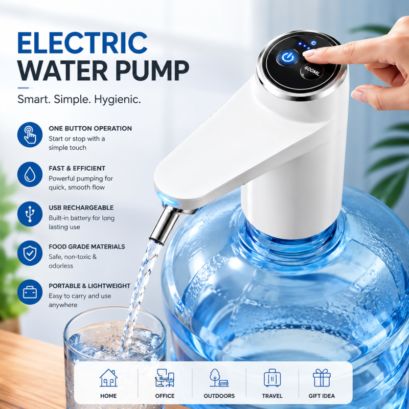 Portable Water Dispenser Pump-USB Rechargeable, Electric water pump