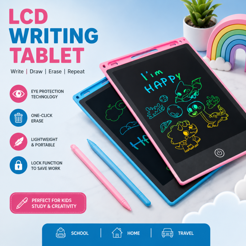 Kids LCD Writing Tablet Best Learning tool for children enhance writing & Drawing Skills