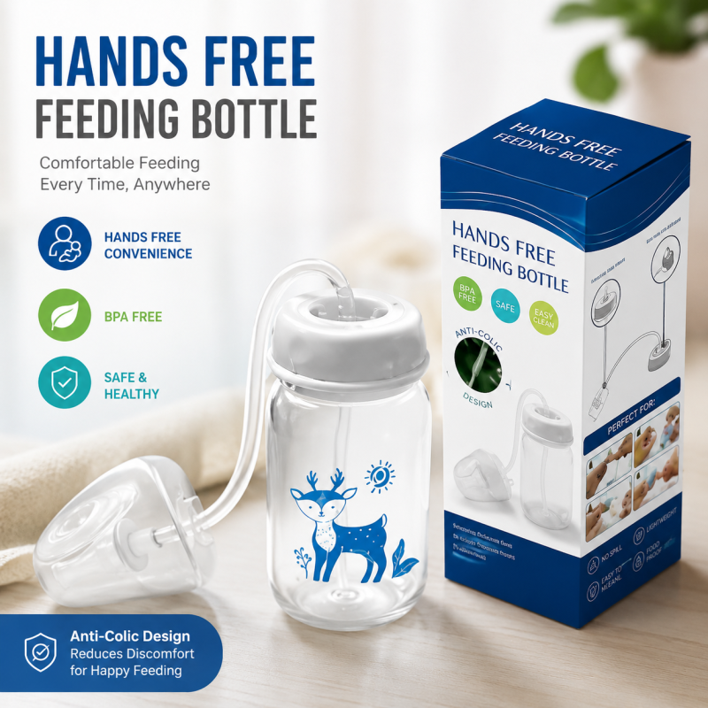 3 in 1 Hands Free Wide neck Feeding Bottle Set Pacifier Baby Bottle Storage Bottle Gravity Ball