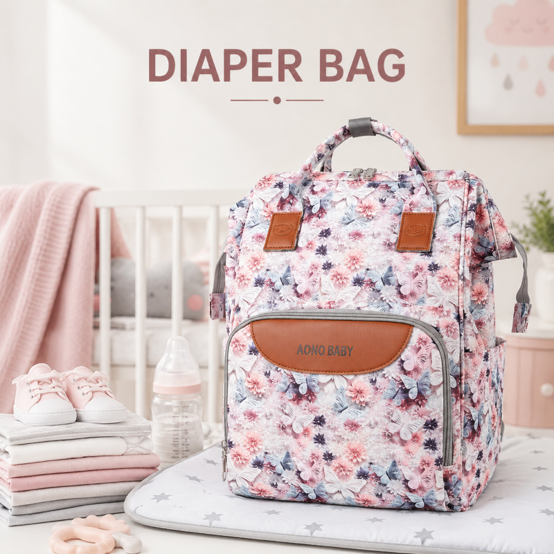Premium Floral Diaper Backpack