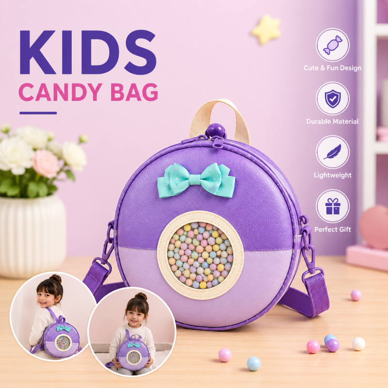 Cute Round Kids Backpack Designed for little explorers, this adorable round backpack combines style and functionality. Lightweight, spacious, and comfortable to carry, it's perfect for school, travel, and everyday adventures. Available in Beautiful Colors