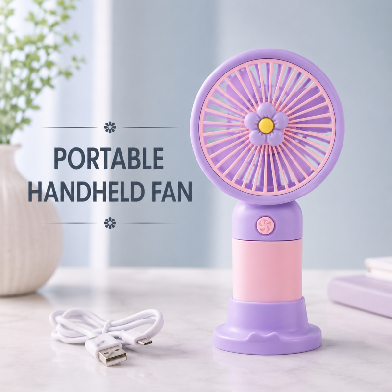 Mini Charging Fan with Mobile Stand USB Rechargeable Fan