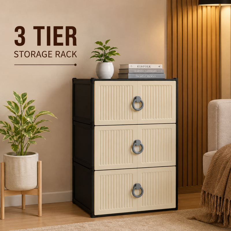 Modular Shoe Organizer Cabinet 3 layer.  6 partition