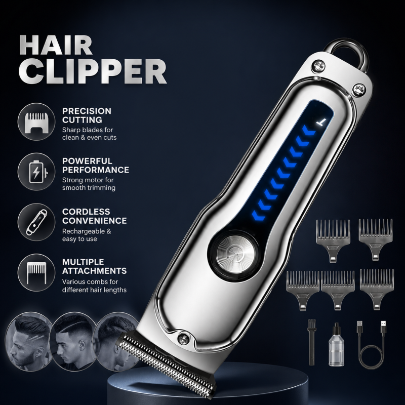 VRG Professional Home Cordless Hair Clippers Adjustable Cutting USB Rechargeable Trimmer Men Hair Cutting Machine for Men
