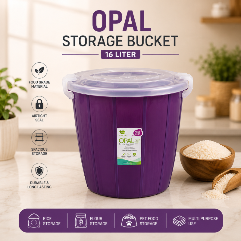 Opal Food Storage Container Large  Transparent( 16 Ltr )