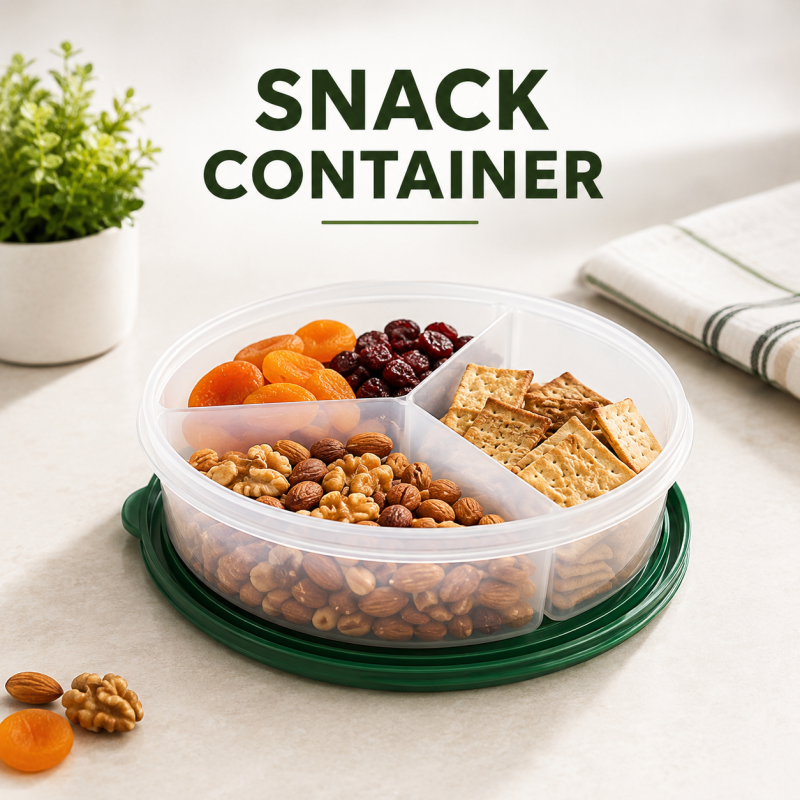 3 Compartment Plastic Food Container Box