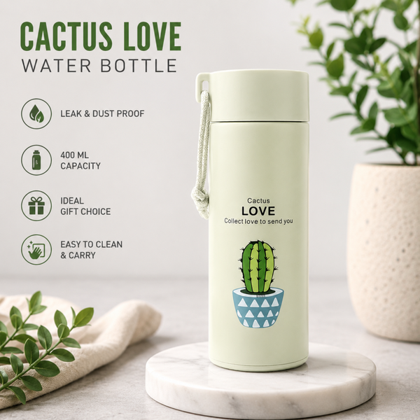 Cactus Water Bottle - Insulated for Ultimate Freshness - Perfect for School, Gym, and Office Use