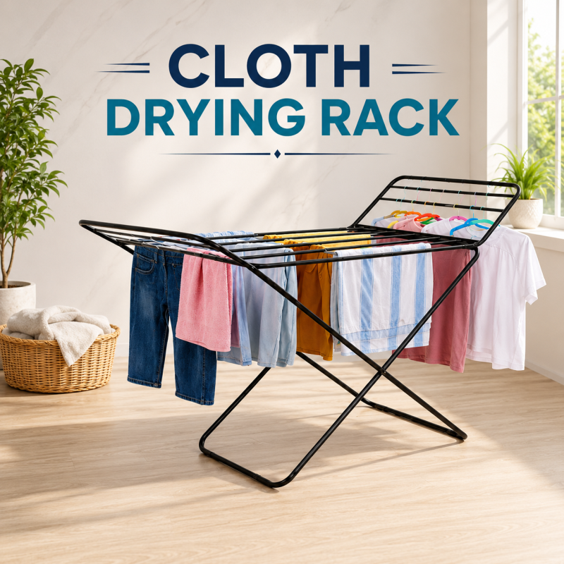 Premium Metal Folding Cloth Dryer Stand by Metallics Home
