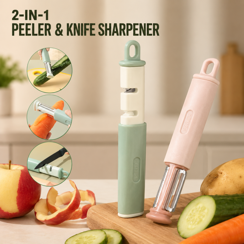 3 In 1 Vegetable Slicer Fruit Peeler Knife Sharpening Tool Kitchen