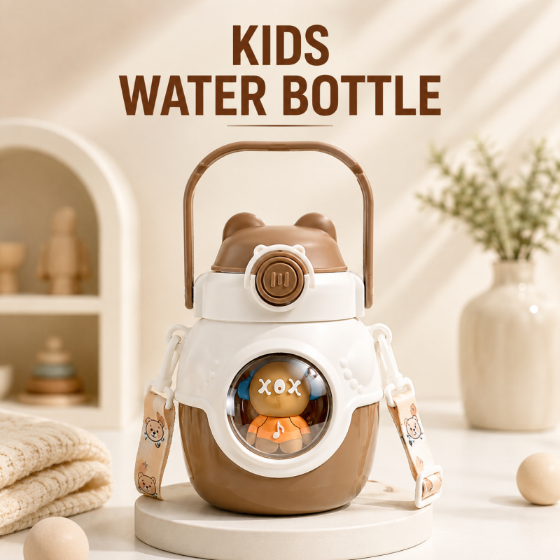 Bear Beats Music Sipper Water Bottle, 600ml for Kids |