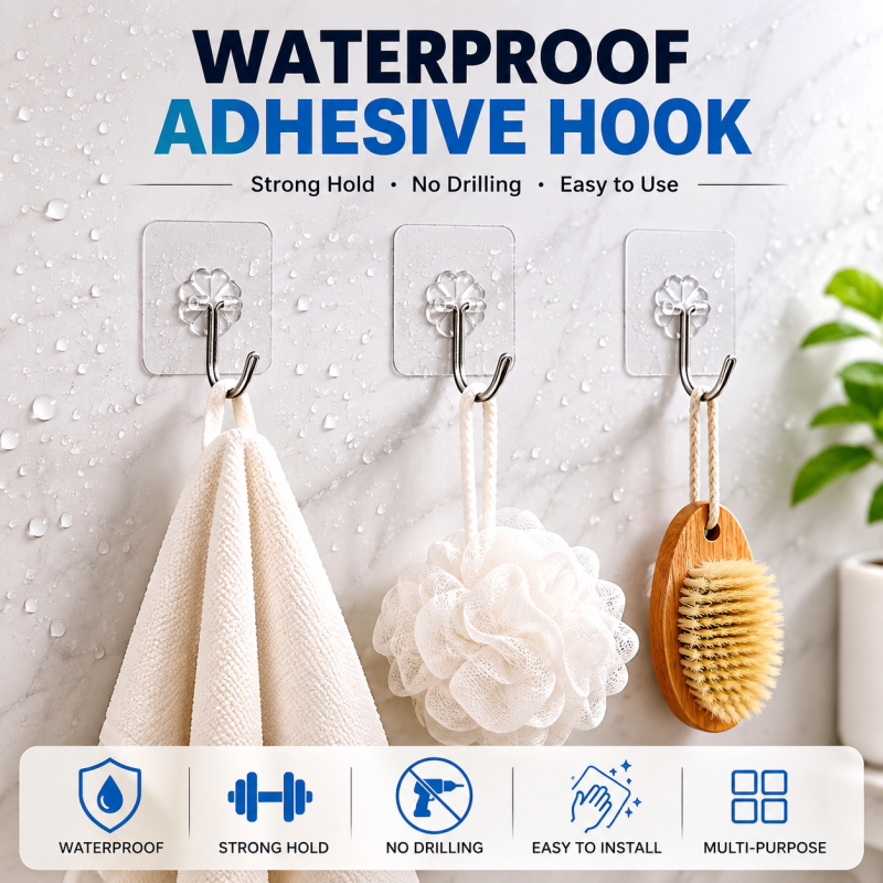 Transparent Single wall Hook 10 pcs