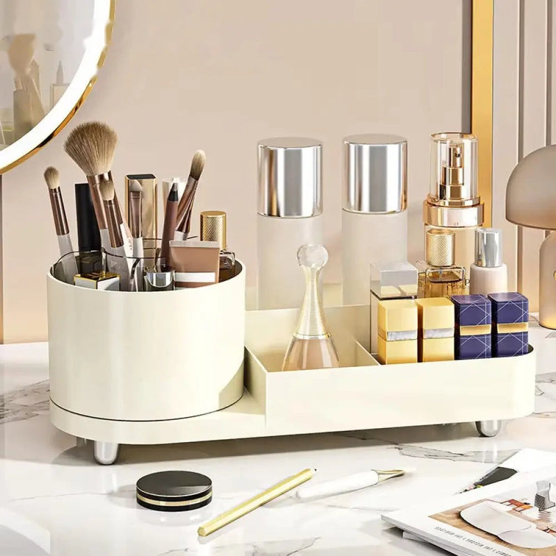 360° Rotating Makeup Organizer: Maximize Space & Find Your Beauty Essentials!