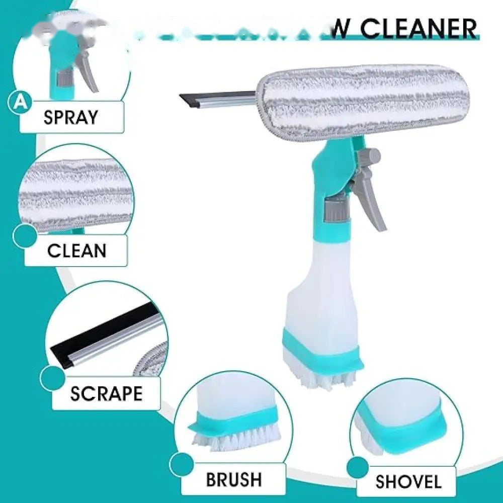 4-in-1 Flexible Window Cleaner: Streak-Free Shine & Easy Cleaning