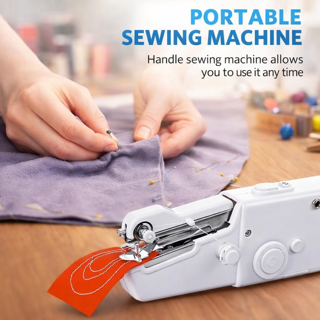 Portable Mini Sewing Machine | Quick Stitching & Clothes Repair