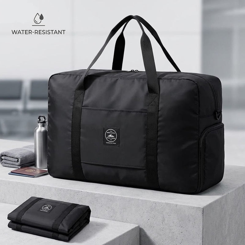 Foldable Waterproof Luggage Bag – Oxford Travel Duffel with Trolley Sleeve