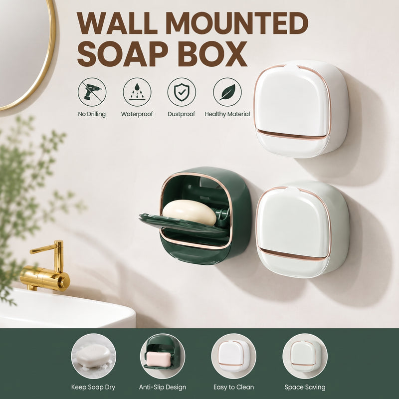 Self-Adhesive Wall-Mounted Soap Box – High-Quality Imported Soap Holder