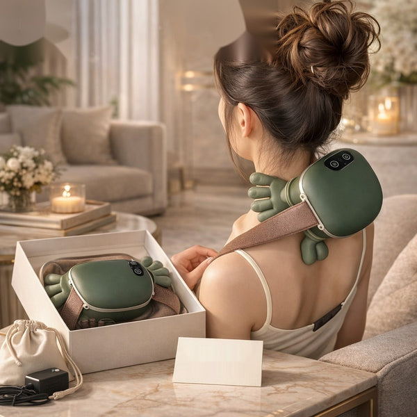 Advanced Trapezius Neck & Shoulder Massager with Heat – Smart Deep Kneading Therapy Device