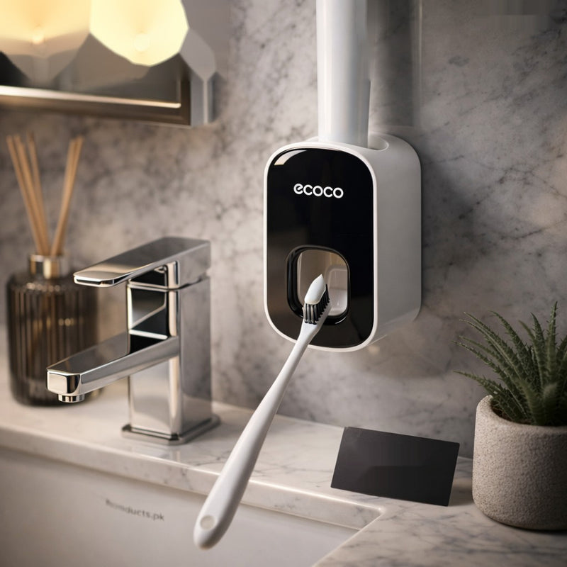 Automatic Wall Mounted Toothpaste Dispenser – Ecoco Hands-Free Toothpaste Squeezer for Bathroom