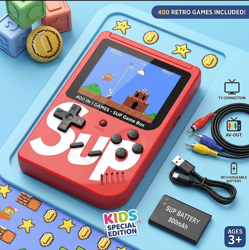 SUP Game Box 400 in 1 for Kids – Portable Handheld Video Game Console