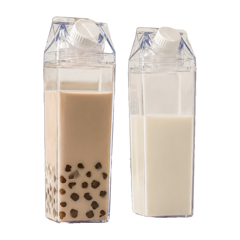 Clear Acrylic Milk Bottle