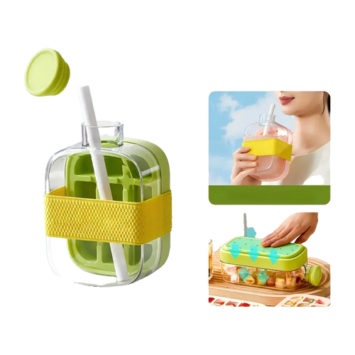 Colorful Fruit Infuser Water Bottles with Reusable Straws – Leakproof & Portable Hydration for Summer Refreshment — view 6