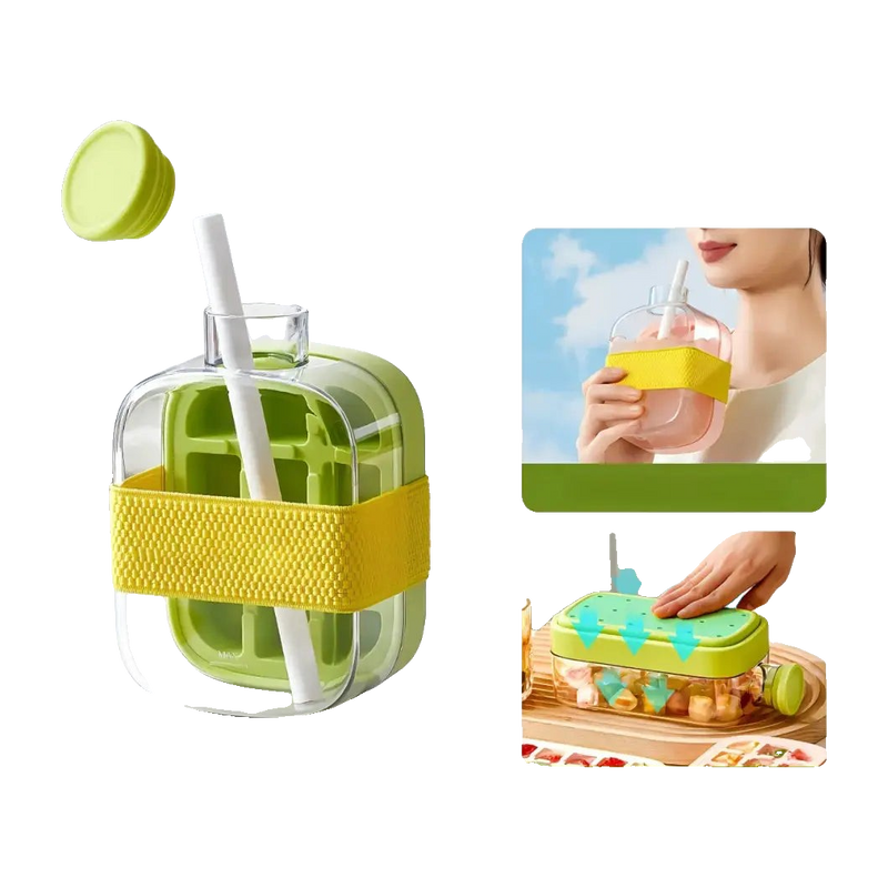Colorful Fruit Infuser Water Bottles with Reusable Straws – Leakproof & Portable Hydration for Summer Refreshment — view 6