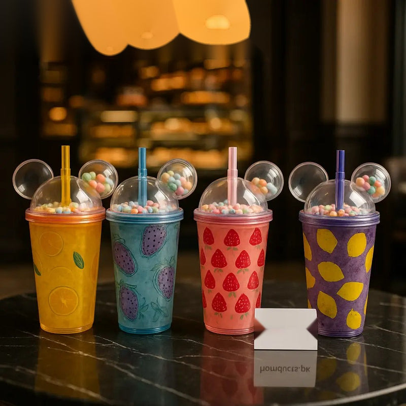Fruit Pop Double-Ear Sipper Cups – Insulated & Reusable Tumblers for Kids