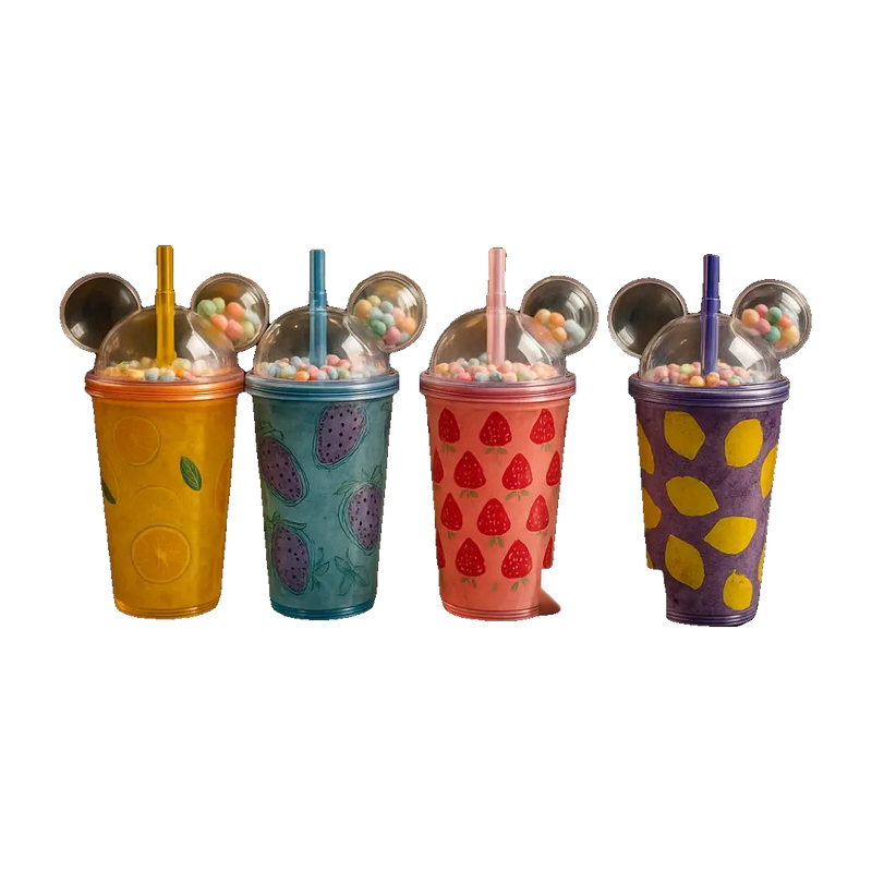 Fruit Pop Double-Ear Sipper Cups – Insulated & Reusable Tumblers for Kids