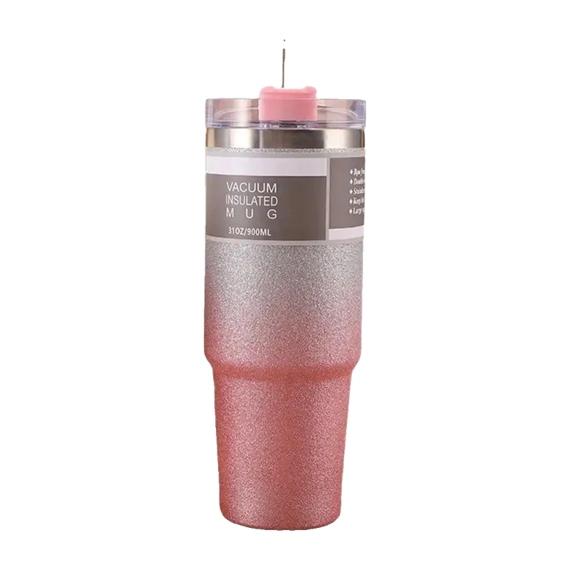 Leakproof Insulated Stainless Steel Travel Mug with Straw & Lid - Perfect for Hot & Cold Drinks — view 6