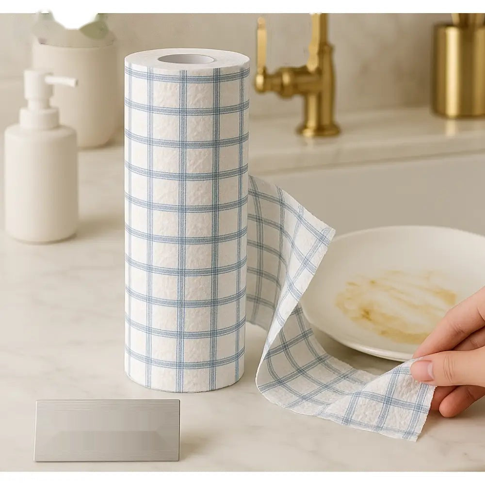 LuxeGrid Reusable Kitchen Cleaning Roll – Heavy-Duty & Washable Cloth Tow