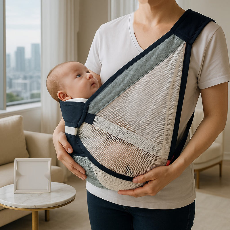 Luxury Baby Sling Carrier – Premium Breathable Mesh Shoulder Wrap