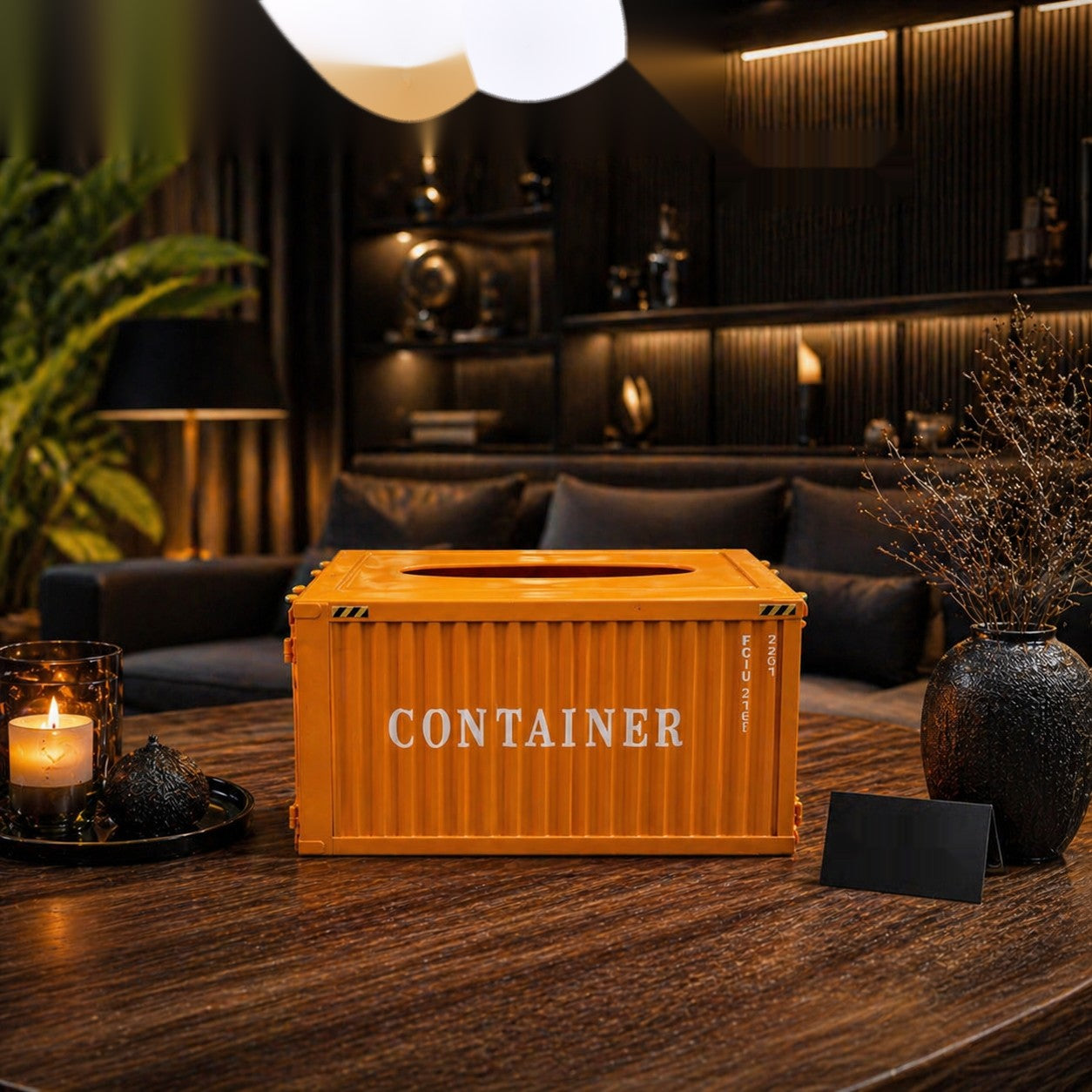 Luxury Container Style Tissue Box Holder – Modern Decorative Storage Organizer for Home & Office