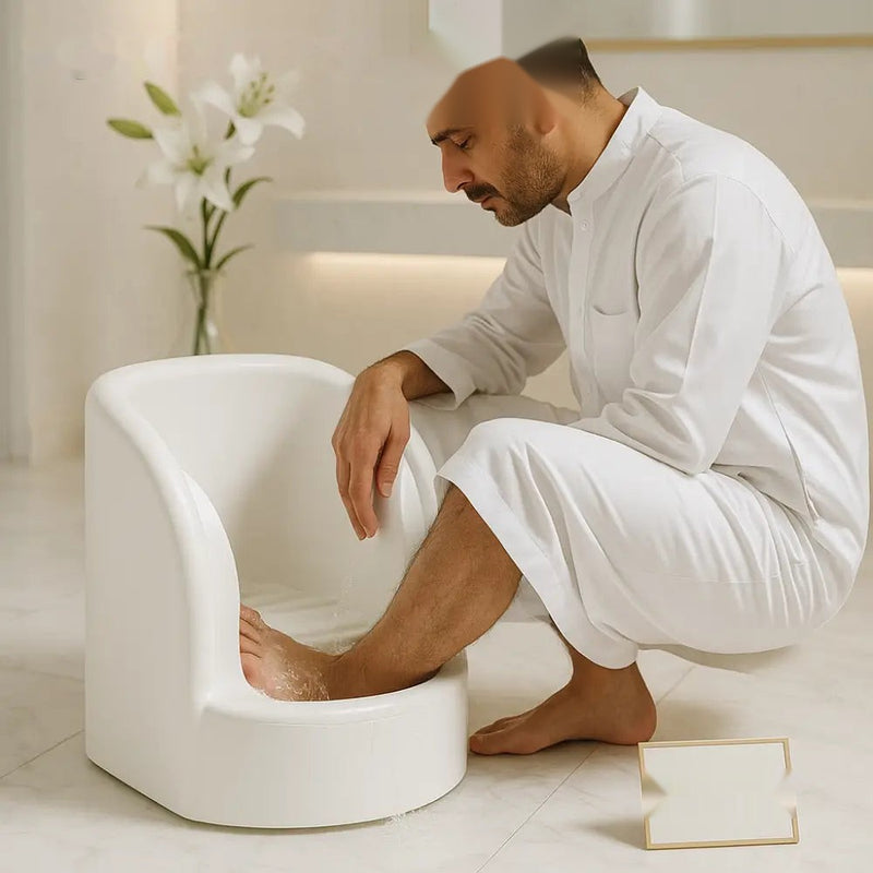 Luxury Foot Washing & Wudu Station – Ergonomic Spa-Grade Design