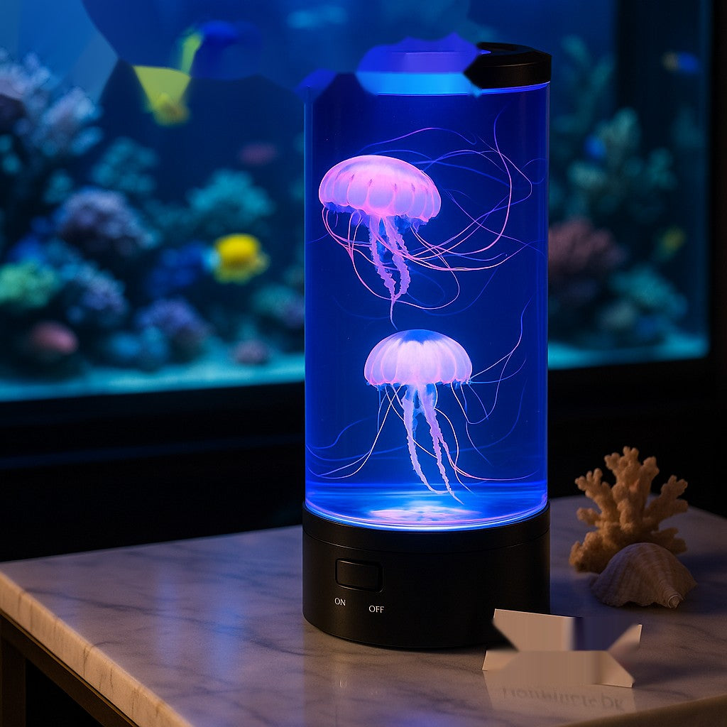 Luxury LED Jellyfish Lamp – Ambient Mood Night Light for Home & Bedroom Décor