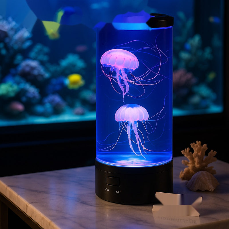 Luxury LED Jellyfish Lamp – Ambient Mood Night Light for Home & Bedroom Décor