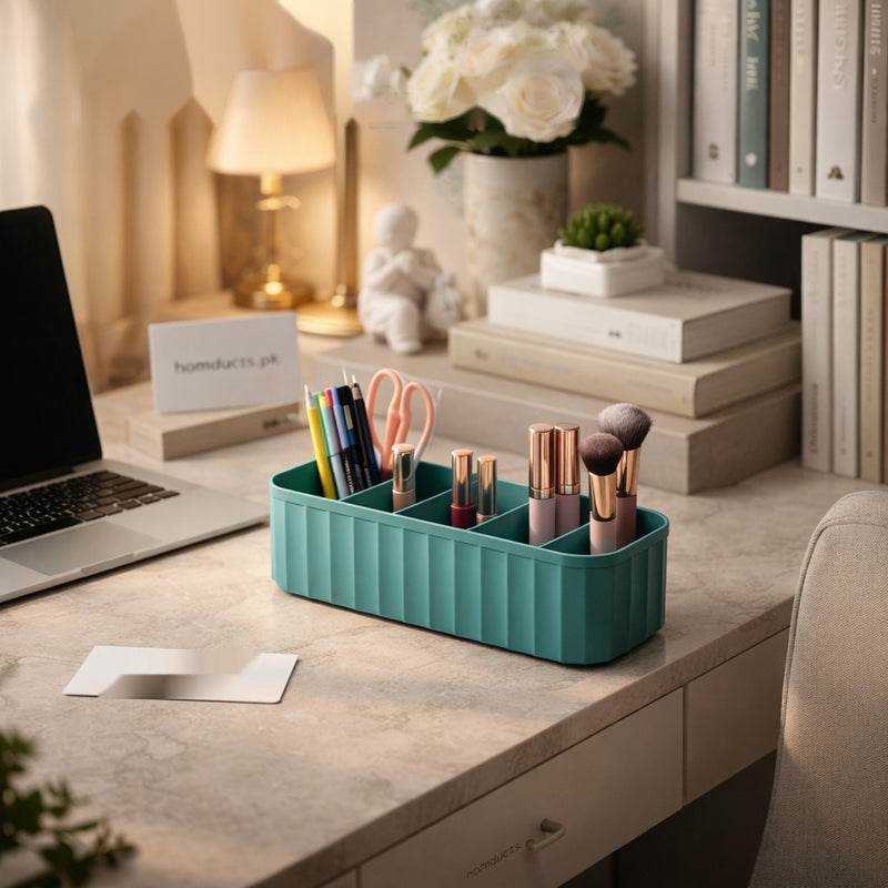 Luxury Multi-Compartment Desk Organizer & Makeup Storage Holder